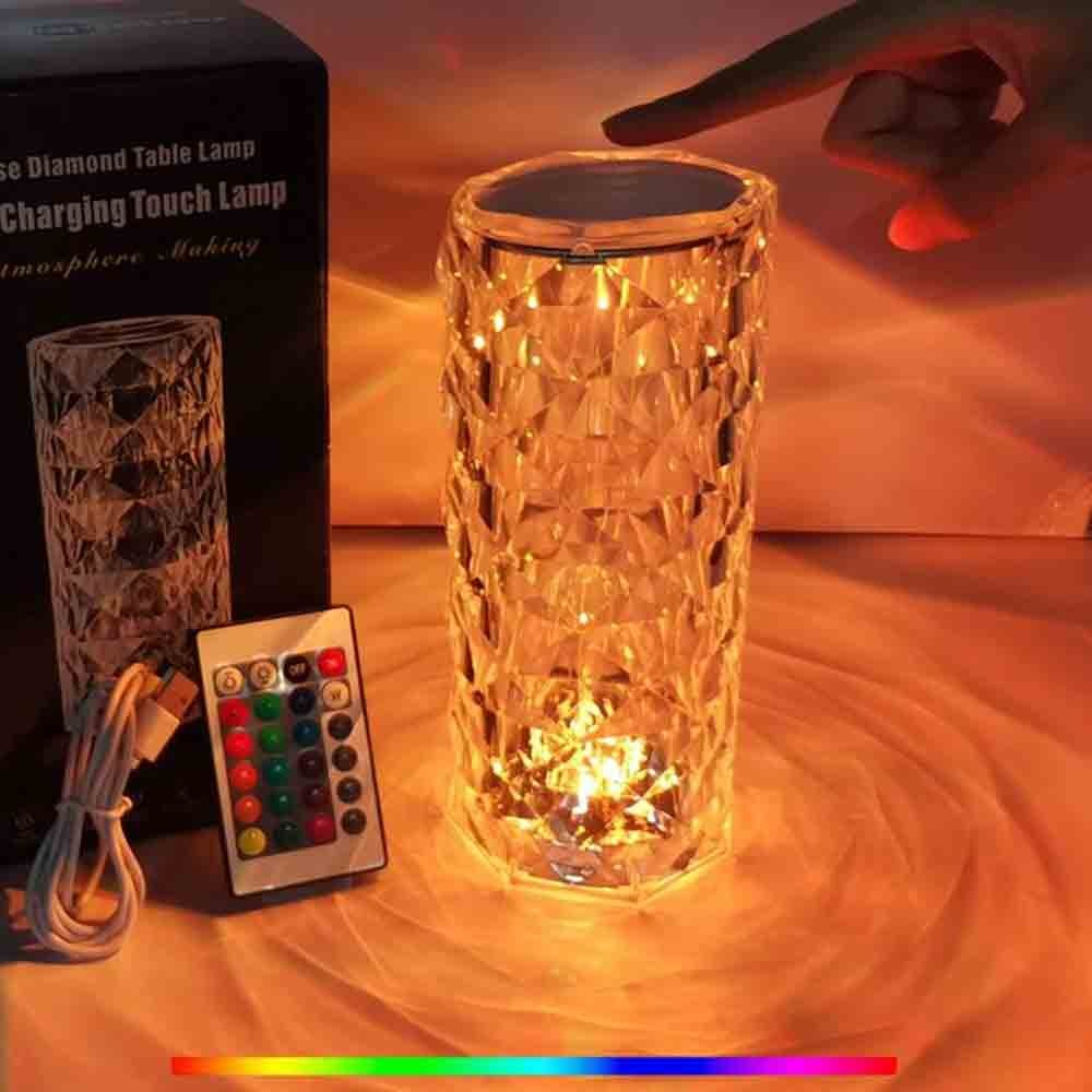 Diamond Glow Lamp β USB Rechargeable & Remote Control