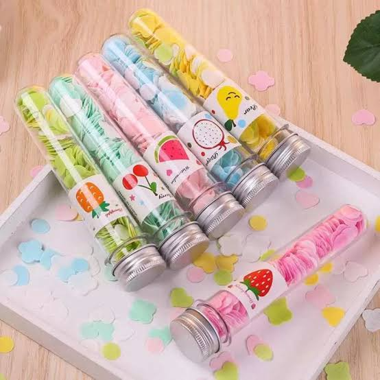 ✨ Mini Soap Petals in Tube – Portable, Disposable Paper Soap Sheets for Clean Hands On-the-Go | Ideal for Travel, Kitchen & Outdoors